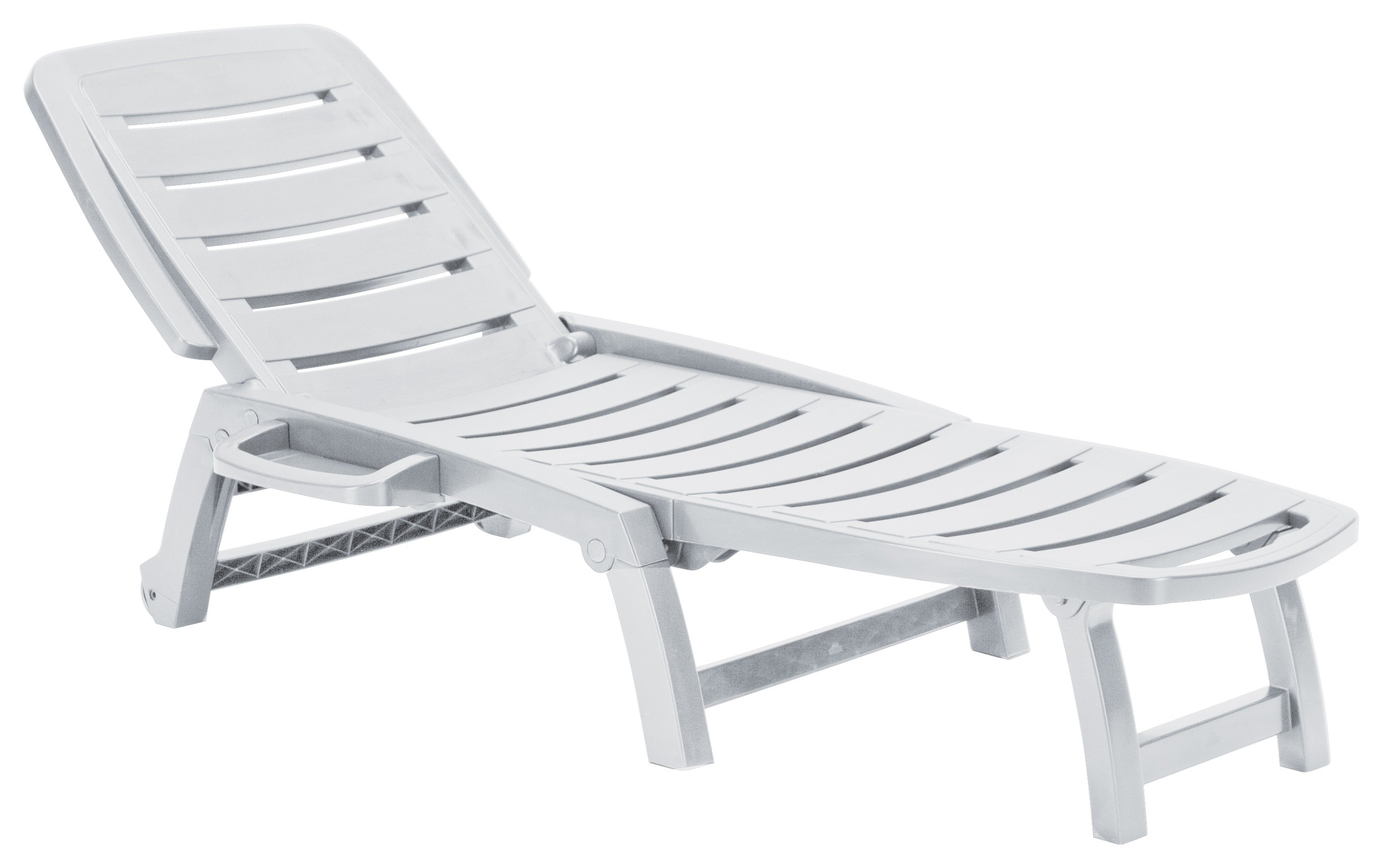 Grand Soleil Cottage 3 Position Sun Chair Lounger with Wheels - Never Rusts - 6805S