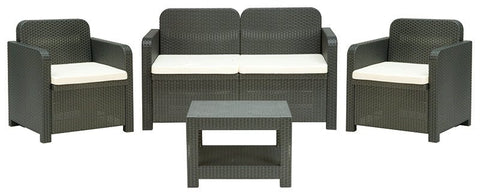 Boheme Rattan Armchair - Rattan Back with Smooth Seat
