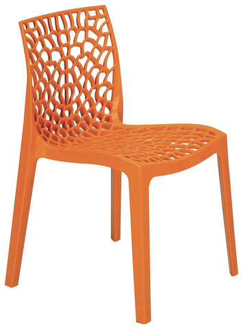 Cocco Lizard Leather Look Stacking Chairs from Italy - Polypropylene - 7 Colors